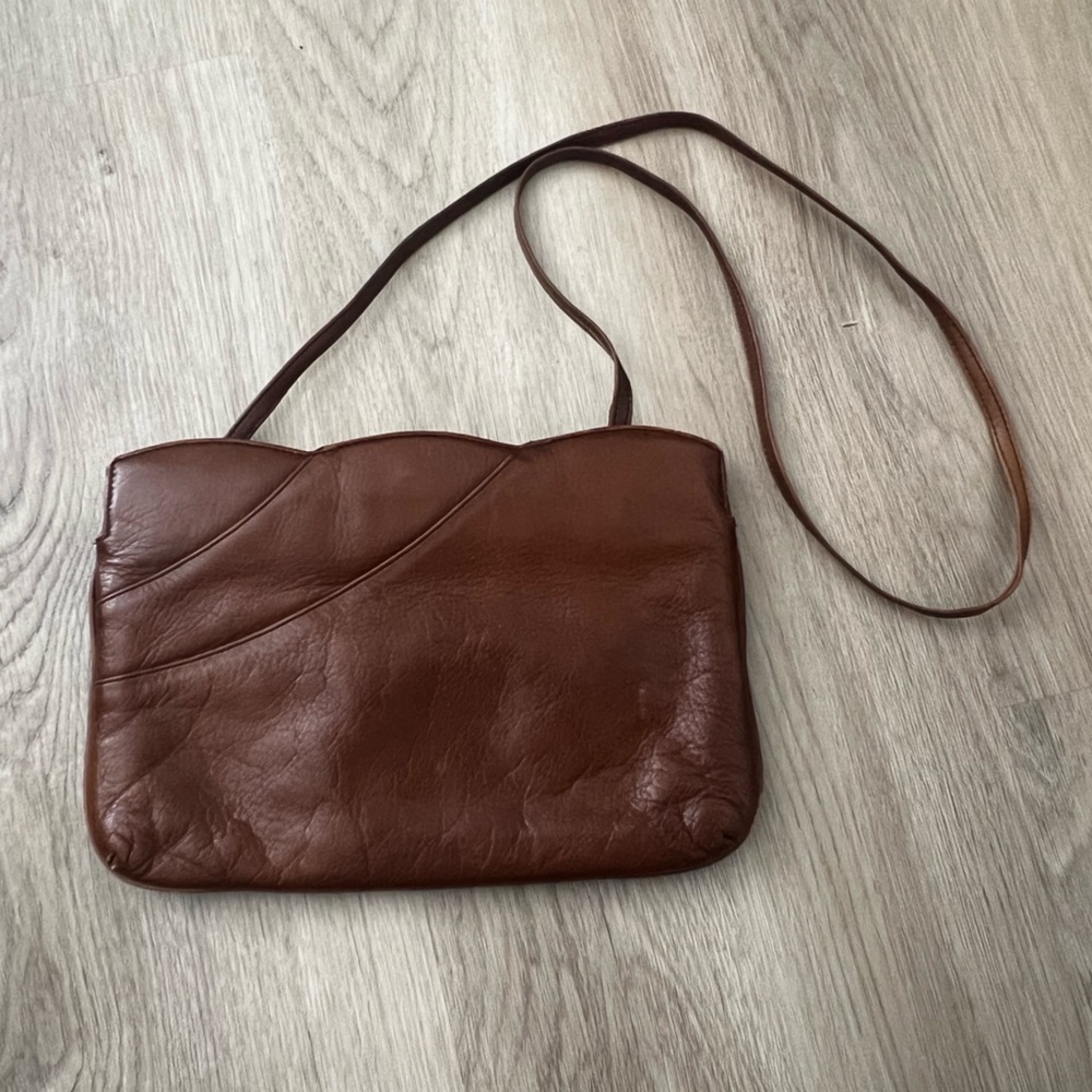 Neiman Marcus Brown Leather Crossbody Bag